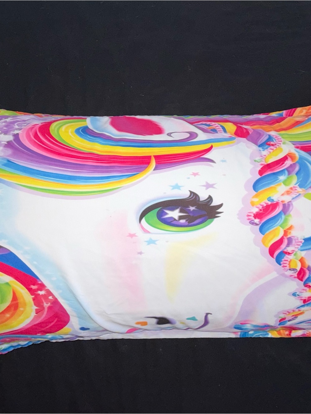 1 Lisa Frank Inspired Rainbow Majesty Unicorn Duvet Cover 36x20 inches KING Size